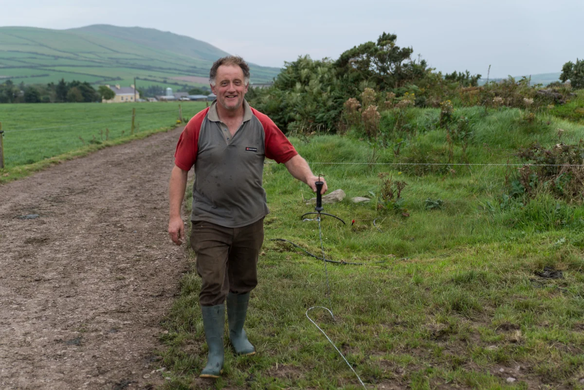 Liam, a farmer takes care of about 80 cows in County Kerry, Ireland.